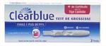 test grossesse tige controle clearblue