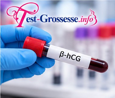 Tube de sang annoté bêta-hCG